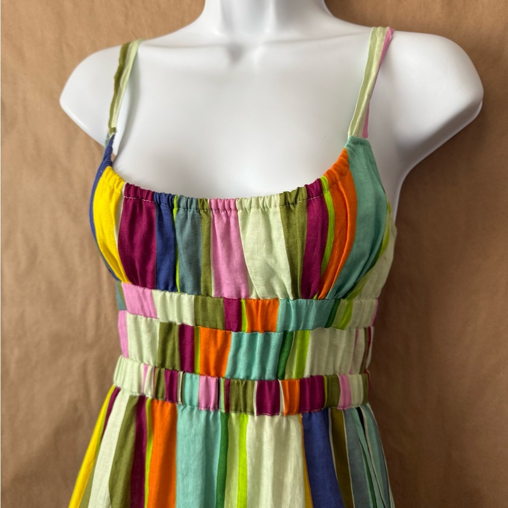 Anthropologie Hope for Flowers by Tracy Reese striped linen midi dress. XS - Picture 4 of 11